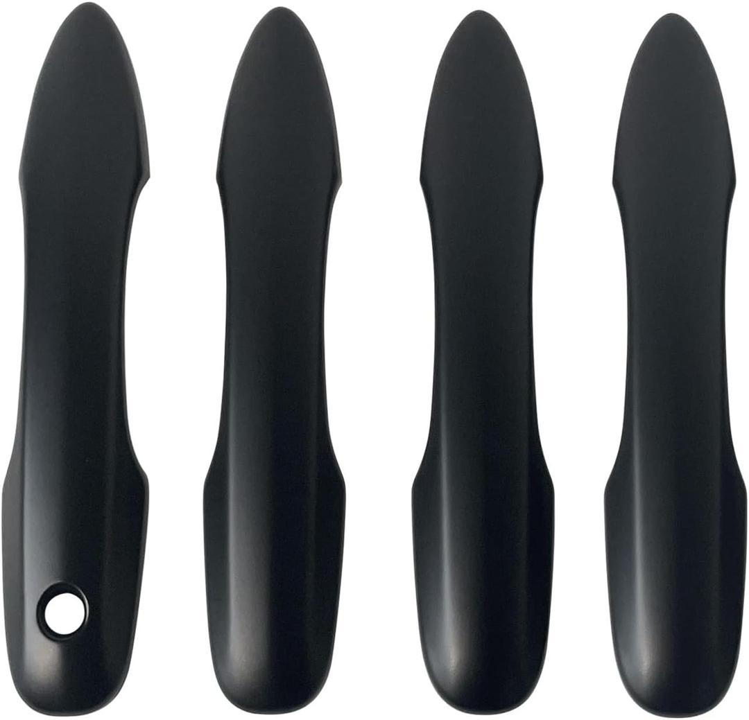 Door Handle Cover Trim Compatible with Toyota Camry 2018-2025 /Corolla 2019-2025 /Avalon 2019-2022 /Pruis Hatchback 2016-2024 Accessories Exterior Door Handles without Smart Key Holes Matte Black ABS