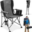 Heavy Duty Folding Camping Chair for Camp, Picnic, Lawn, Fishing
Adjustable Back; Weight Capacity 400 LBS;Hard Arm Portable Chair;Cup Holder;Storage Bag;carrying bag