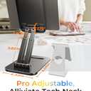 LISEN for iPad Stand Tablet Holder for Desk, Cool Home Office Desk Accessories for Men Women Kids Tablet Gifts, Office Home Essentials Gadgets Portable Monitor Stand for iPad a16 Accessories Switch (Black)