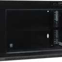 6U Wall Mount Server Cabinet IT Network Rack Enclosure Lockable Glass Door Black