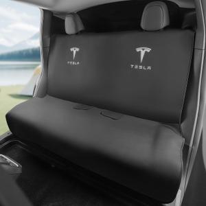 Tesla Model Y Rear Seat Cover Dogs Protector Covers Kit Mats,Neoprene Waterproof,Sweat, Odors, Spills & Pets - Odor-Resistant,Easy to Clean Athletic Car Seat Protector (black)