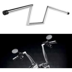 DREAMIZER 1 inch Motorcycle Handlebars 8" Rise 25mm Ape Hanger Z-Bars Compatible With Harley Sportster Softail Dyna Yamaha Suzuki Kawasaki Chopper Cruisers Bobber Cafe Racer custom Bike 1982-Up