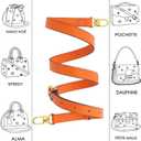 Vachetta Leather Adjustable Crossbody Strap for Leather Shoulder Strap Belt Replacement Suitable for L V Handbags (Orange-genuine Leather)