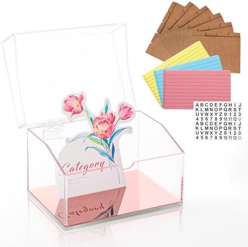 3x5 Rose Gold Index Card Organizer Recipe Card Box Acrylic Flash Card Holder Index Card Box with Mirro Base 150 Ruled Lined Index Cards 30 Kraft Dividers Stickers For Holds 400 Note Cards Office 3x5 Rose Gold Index Card Organizer Recipe Card Box Acrylic Flash Card Holder Index Card Box with Mirro Base 150 Ruled Lined Index Cards 30 Kraft Dividers Stickers For Holds 400 Note Cards Office