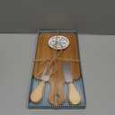6 Sets Bridal Baby Shower Prizes for Game Winners Bamboo Square Mini Charcuterie Cheese Boards Butter Spreaders Forks with Thank You Tags Gift Box for Guests Wedding Birthday Party Favors