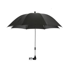 Convenient and Lightweight, Clip-On, Adjustable Steering, Universal, Umbrella Baby Stroller, Stroller Umbrella Attachment for Sun Protection(Black)