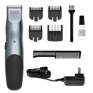 Wahl Groomsman Corded or Cordless Beard Trimmer for Men - Rechargeable Grooming Kit for Facial Hair - Beard Trimmer & Groomer - Model 9918-6171V (Silver/Black)