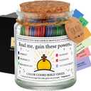 Inspirational Bible Verse Jar for Kids Teen Men Women,First Communion Gifts for Girls Boys,Cultivating Virtues from Bible Verses,Biblical Christian Gifts for Women Men Mom Sister Daughter Son Friend