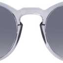 Kolo Harrison Premium Italian Sunglasses, Classic Round Style, Crystal Grey