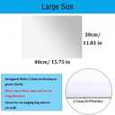 DARENYI 16"x12" Acrylic Mirror Sheet, Flexible Non Glass Body Mirror Tiles Large Self Adhesive Mirror Stickers for Bathroom Bedroom Home Wall Decor (1pc)