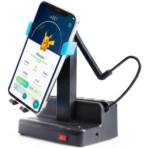 Steps Counter Compatible for Pok emon Go Cellphone Pedometer (Width Under 3.4 inches) Shaker Electric Version Non-Magnetic, Mute Stainless Steel Bearings Quick Steps Earning Device- Blue