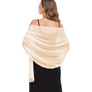 Shawls and Wraps for Evening Dresses Sheer Chiffon Women Elegant Soft Silky Wraps Wedding Bridal Scarf