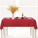 sancua 100% Waterproof Rectangle PVC Tablecloth - 54 x 78 Inch - Oil Proof Spill Proof Vinyl Table Cloth, Wipe Clean Table Cover for Dining Tables, Buffet Parties and Camping, Red