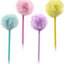 Novelty Pom Pen Solid Pink/Purple 10 Pack