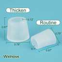 Welnove Gel Toe Protectors,8 PCS Small(Thicken) + 8 PCS XS(Routine) Toe Sleeves,Transparent Silicone Tubes for Corns,Blisters,Calluses,Pinky Toe Cushions to Reduce Friction and Protect Injured Toes