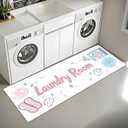 THISFIND ﻿Laundry Room Runner Rug 20x47 inch, Non-Slip Waterproof Floor Mat, Farmhouse Kitchen Floor Mat for Mudroom and Bathroom