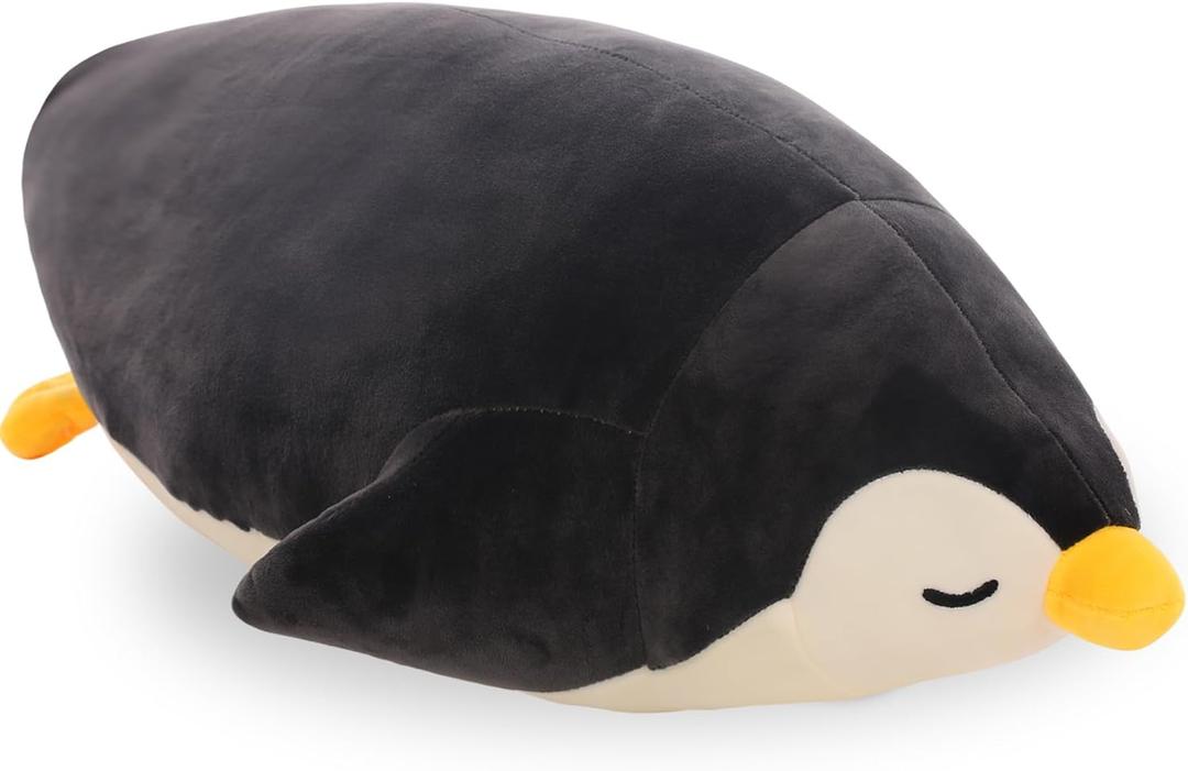 DENTRUN Penguin Stuffed Animals Bulk, Cute Penguin Plush Doll Play Toys for Kids Girls Boys Adults Birthday Xmas Halloween Present Adorable Soft Plushies, Black