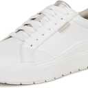 Dr. Scholl's Women's Time Off Sneaker (6.5, White/Gold)