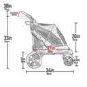 Pet Gear No-Zip Excursion Pet Stroller, Bubble Gum