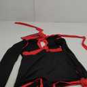 Alyweatry Halloween Women Ninja Sexy Romper Costume Anime Cosplay Dragon Ninja Warrior Costume (Large, Red)