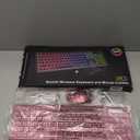 Wireless Keyboard and Mouse Combo, RGB Backlit, Rechargeable & Light Up Letters, Full-Size, Soft Typing, Sleep Mode, 2.4GHz Quiet Keyboard Set for Mac, Windows, Laptop, PC, Trueque (Wine Red)