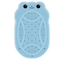 Bathtub Mat Non Slip, Kids Bath Mat 30"x 18", Bath Mat for Tub Non Slip with Strong Suction and Textured Surface, Natural Rubber Latex Free PVC Free Safe for Baby, Frog Pattern, Blue