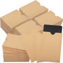 Klmnop 500 Pack Hotel Key Card Envelopes Holder, Credit Card Sleeves 2.4 x 3.5 Inch Blank Gift Card Envelopes Sleeves, Business Card Protector for Debit Card ID Card Keys Gift Card(Brown)