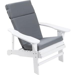 Adirondack Chair High Density Foam Cushions,High Back Outdoor Rocking Chair Cushion (Grey)