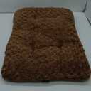 KSIIA Washable Dog Bed Deluxe Plush Dog Crate Beds Comfy Kennel Pad Anti-Slip Pet Sleeping Mat for Large, Jumbo, Medium, Small Dogs Breeds, 29" x 21", Brown