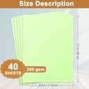 Silunkia 40 Sheets Light Green Cardstock 8.5 x 11 Craft Paper, 75lb Premium Green Paper Card Stock for DIY Cards Making, Greeting Cards, Wedding Invitations, Birthday Party