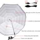 2 Pack Classic 46 Inch D-Blue Portable Umbrellas with Universal Clamp for Patio, Beach, Wheelchair, Golf Carts (Excluding chairs)