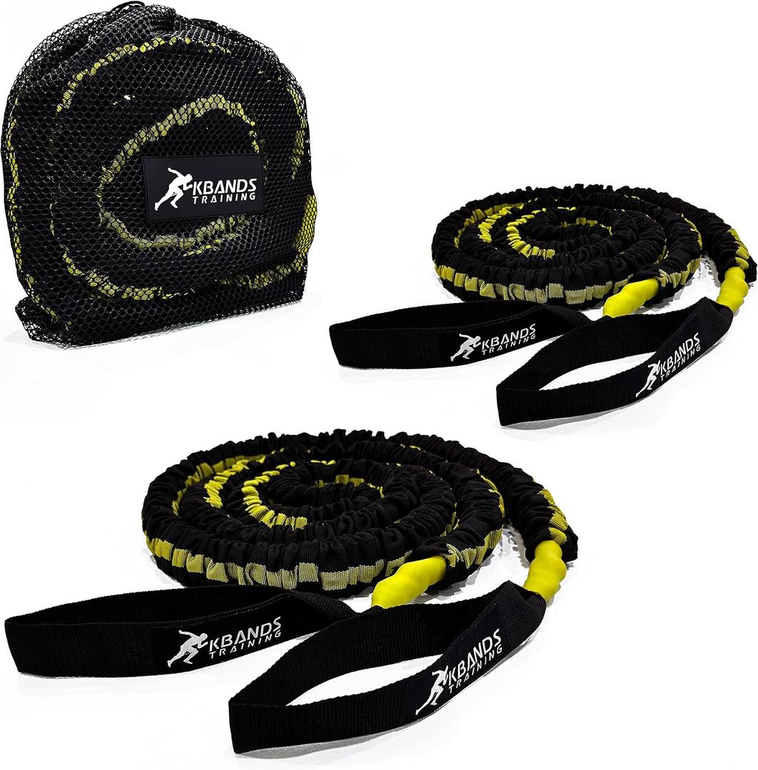 Kbands Victory Ropes - Up to 300 Pounds of Resistance for Anchored Or Release Acceleration Drills - Stretch Distance Up to 40 ft