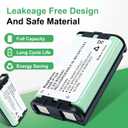 2 Pack HHR-P104 Rechargeable Phone Battery 3.6V 800mAh NI-MH Batteries for Panasonic Cordless Phones