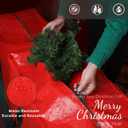 Large Christmas Tree Storage Bags Heavy Duty Tree Bags Holiday Storage Bags Protects From Moisture Or Dust,Alternative To Xmas Tree Storage Box (Red, 7.5 Ft)