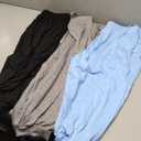 3 Pack Girls Capri Joggers Casual Teen Drawstring Cropped Sweatpants Summer Kids Lightweight 3/4 Pants with Pocket, Light Blue, Light Gray, Black 13-14y