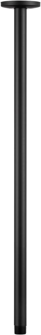 OFFO Shower Arm with Flange, 24 in Ceiling Mount Replacement Rain Shower Head Straight Arm Ceiling-Mounted For Fixed Shower Head & High Pressure Rain, Matte Black