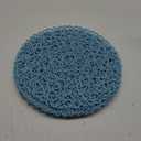 AHHFSMEI Paper Braided Round Placemats Set of 6 Natural Non-Slip Heat Resistant Table Mats for Dining Tables Woven Indoor Outdoor Place mats(Light Blue)