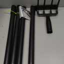 Stirrup Hoe, Heavy Duty Hula Hoe with 32-62" Adjustable Long Handle, 2 in 1 Action Hoe with Cultivator Rake, Scuffle Hoe, Hula Hoe Garden Tool for Weeding Grass, Loosening Soil, Sharp Blade, Black