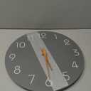 Mosewa Large Wall Clock 16 Inch Gray Modern Flatwood Silent Non Ticking Battery Operated Decorative for Bedroom Bathroom Living Room Kitchen Home Office Hotel (C_gray)