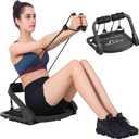 Ab Machine Ab Workout Equipment Sit Up Machine & Exercise Equipment Ab Crunch Machine for Stomach Workout Ab Core Trainer Abdominal Machine for Home Gym with Resistance Bands
