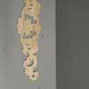 Wood Carved Long Onlay Applique Unpainted Frame Wood Appliques and Onlays for Furniture (04, 57x12.5cm/22.44x4.92inch)