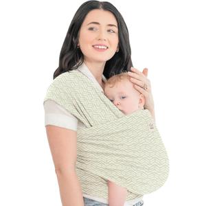 KeaBabies Baby Wrap Carrier - All in 1 Original Baby Carrier Newborn to Toddler Sling, Easy to Wear, Hands Free Bonding, Lightweight, Breathable Infant Wraps (Chevron Maze) (One Size (Pack of 1))