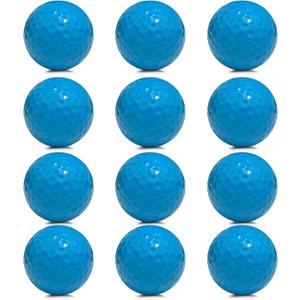 Golf Balls Class Practice Colored Golf Balls 2 Piece Long Distance and High Launch Performance (Blue 12 pcs)