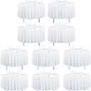 LTC LINENS 7 Pack 90 Inch Round Tablecloth White - Wrinkle Resistant Bulk Round Table Cloth - Washable Polyester Fabric Table Cover for Wedding, Party