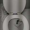 KOHLER Stonewood Quiet-Close, Round Toilet Seat Soft Close, Durable Wood, Easy Installation, Universal Fit, Home Essentials, White Finish, K-20467-0