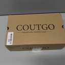 Coutgo Womens Closed Toe High Heels Mesh Satin Pointed Toe Dress Shoes Ankle Strap Pacthwork Wedding Pump Shoes