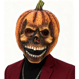 Halloween Pumpkin Skull Head Mask For Creepy Funny Dressing Up Men's Maquerade Pumpkin Cosplay