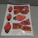 5 x Christmas Bulb Light Window Clings - Winter Car Refrigerator Decorations Stickers for Holiday Xmas Home Kitchen Living Room - Door Window Seasons Decals