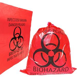 Red Biohazard Waste Bags,20pcs 16.5x20in/42x51cm Medical Action Infectious Waste Bag With Hazard Symbol Disposable Hazardous