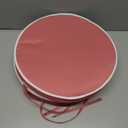 Outdoor Diameter 14 Inch Round Bistro Chair Cushion, Waterproof & Fade-Resistant Circular Seat Pad with Ties for Patio FurnitureSet of 2, Red